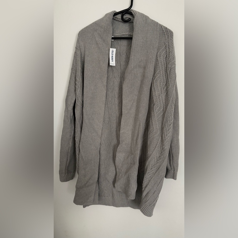 Nwt Old Navy Gray Open Cardigan Size Large